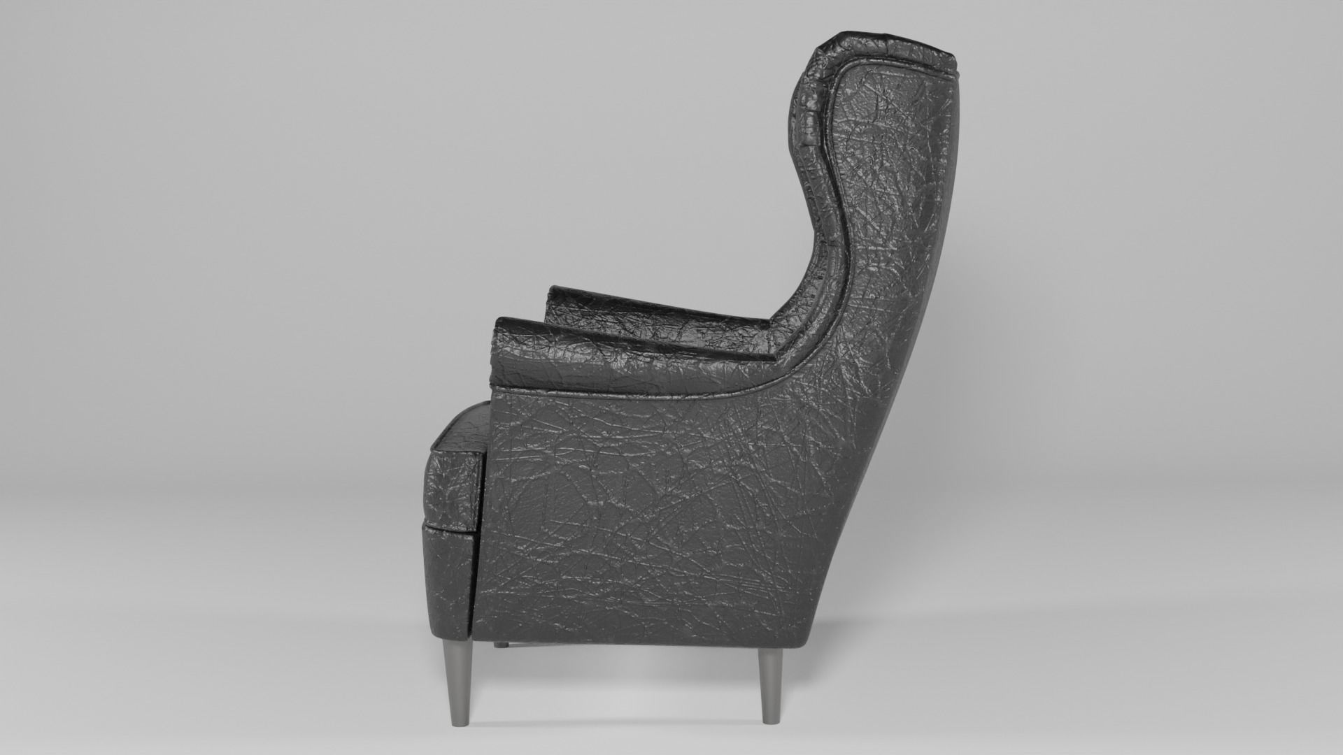 Wing Chair 3D model_3