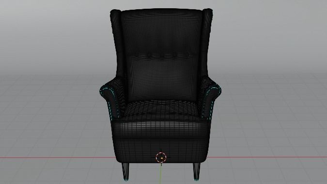 Wing Chair 3D model_11