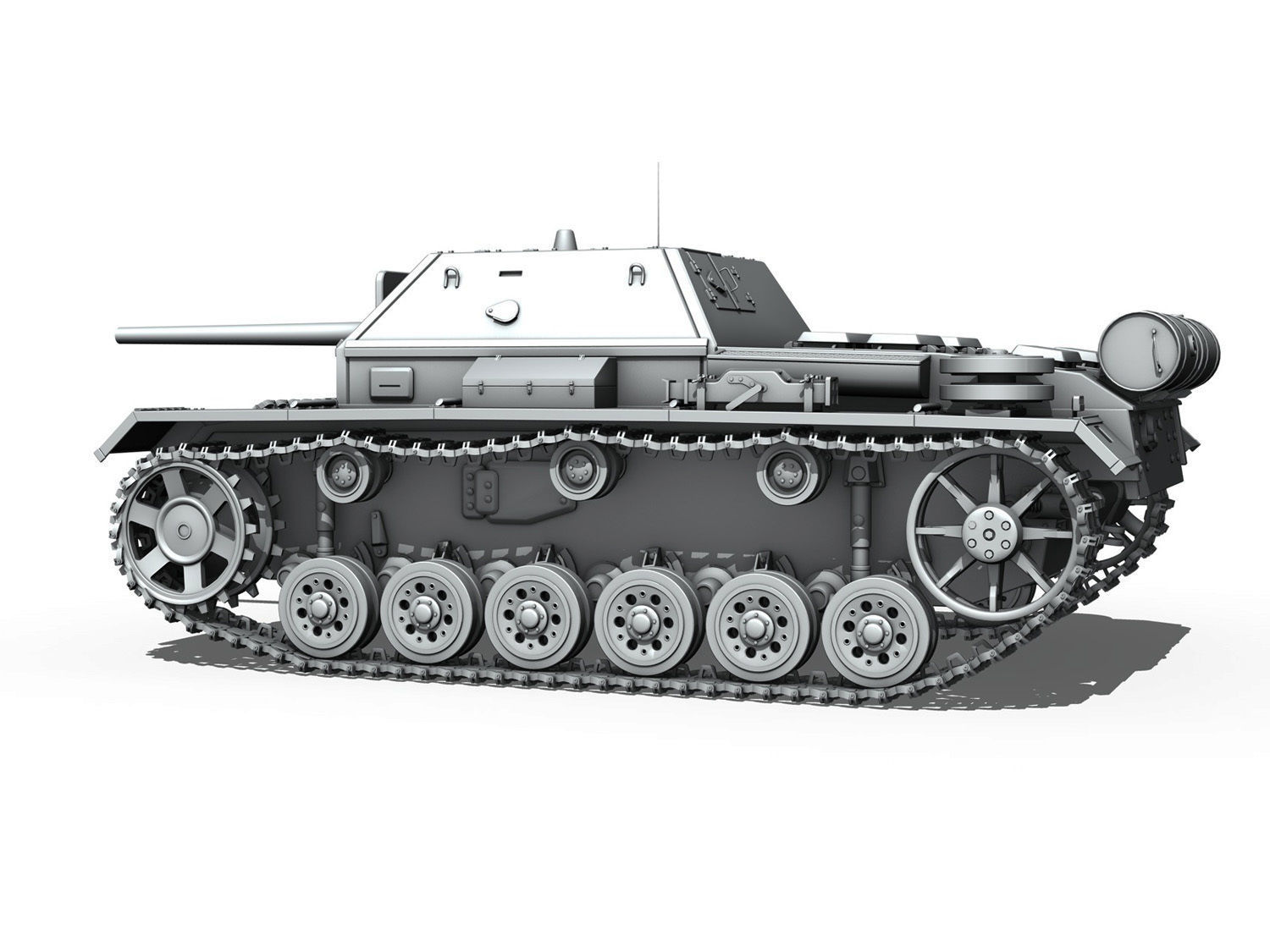 SU-76i Soviet Assault gun  3D model_3