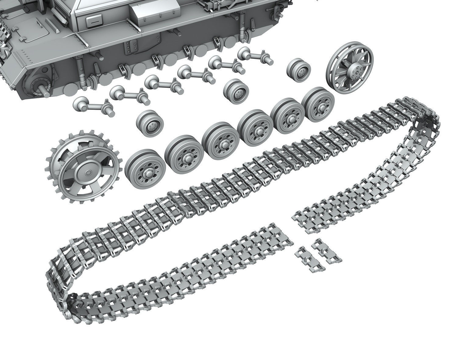 SU-76i Soviet Assault gun  3D model_9