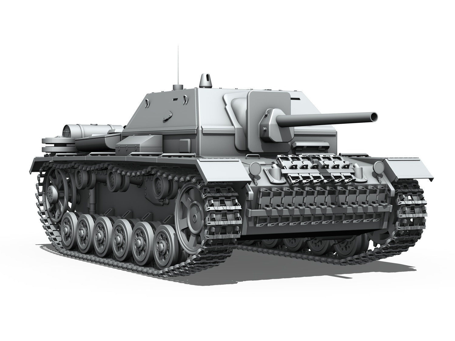 SU-76i Soviet Assault gun  3D model_8