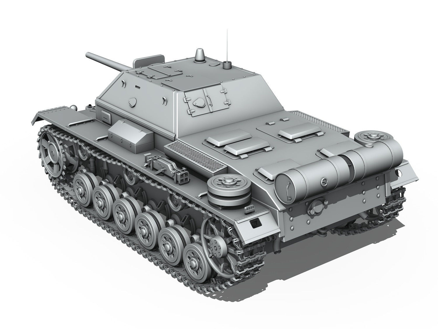 SU-76i Soviet Assault gun  3D model_4