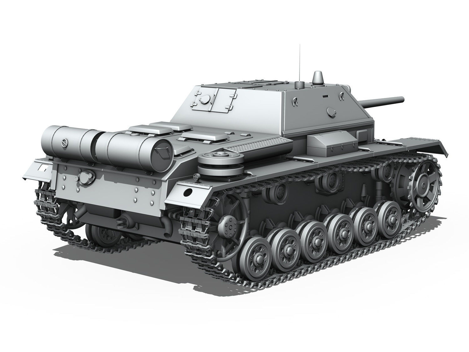 SU-76i Soviet Assault gun  3D model_5