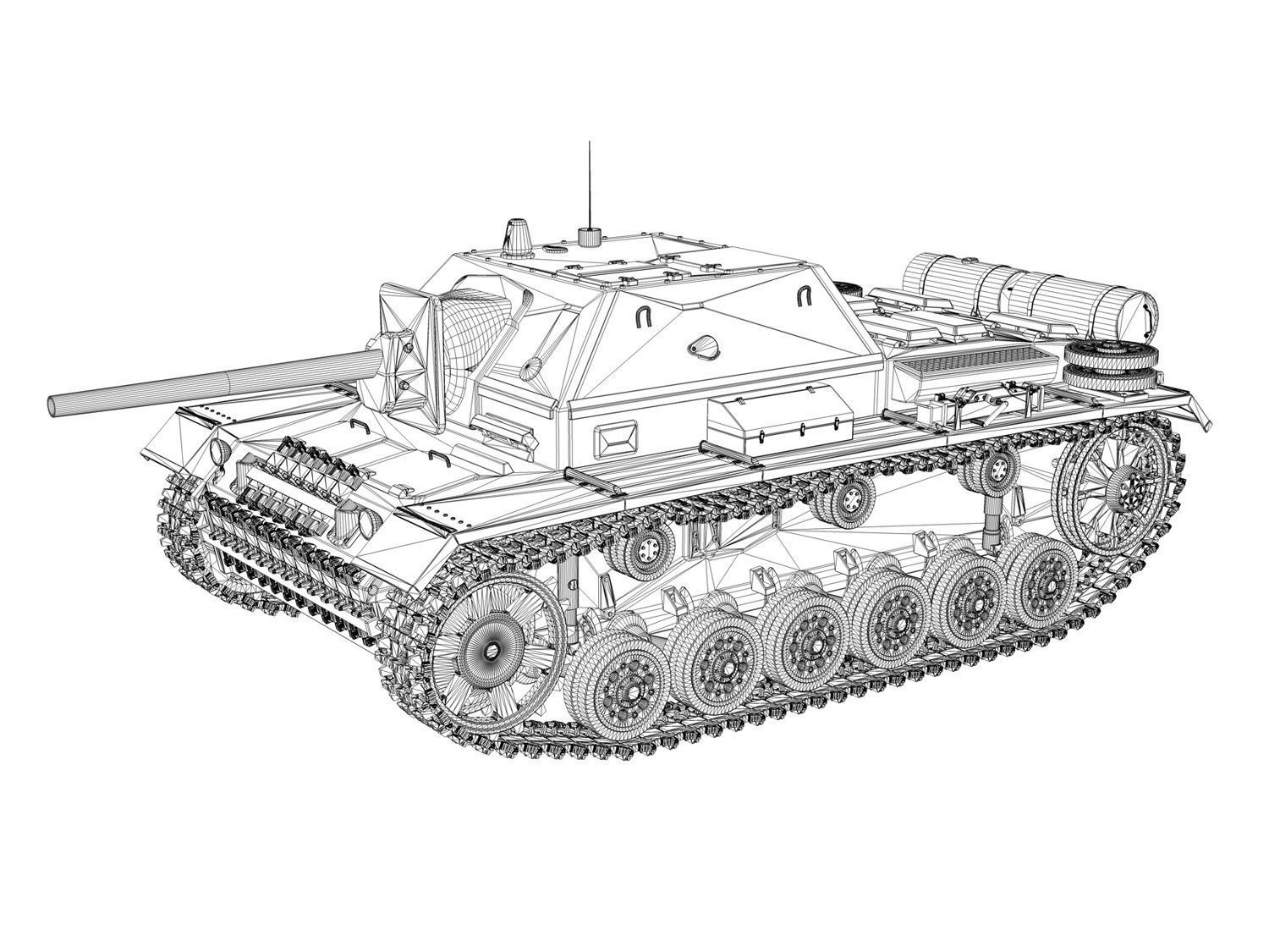 SU-76i Soviet Assault gun  3D model_10