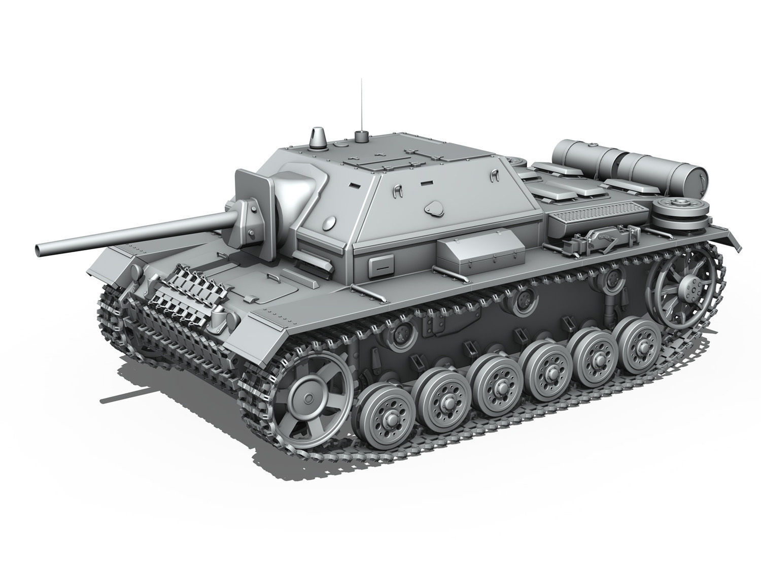 SU-76i Soviet Assault gun  3D model_2