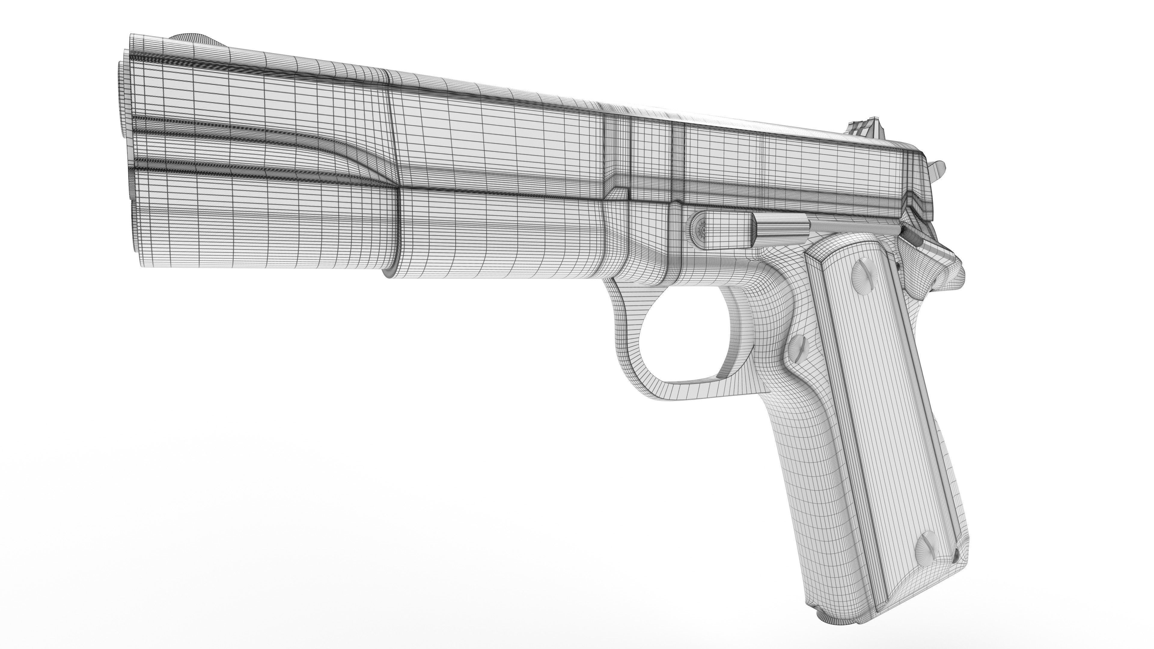 Colt m1911 3D model_4