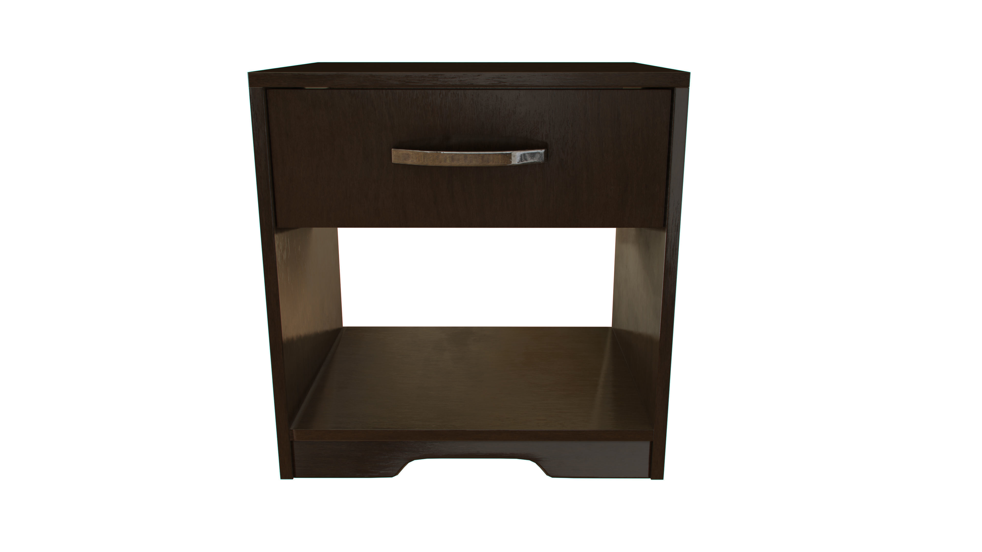 Nightstand bedside table with drawer 3D model_1