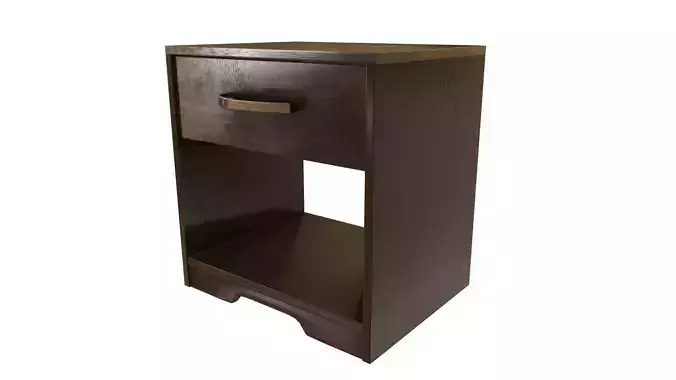 Nightstand bedside table with drawer 3D model