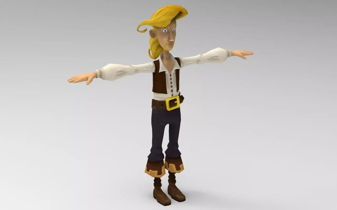 Guybrush Threepwood Low-poly 3D model_0