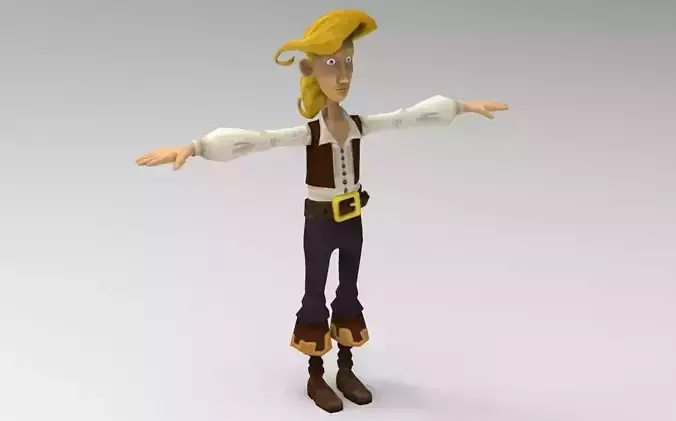 Guybrush Threepwood Low-poly 3D model
