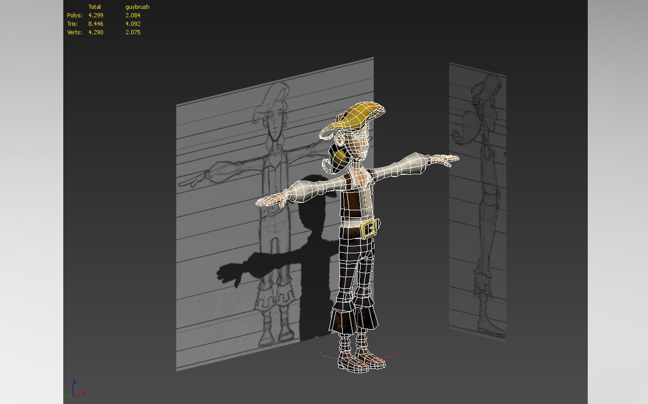 Guybrush Threepwood Low-poly 3D model_15