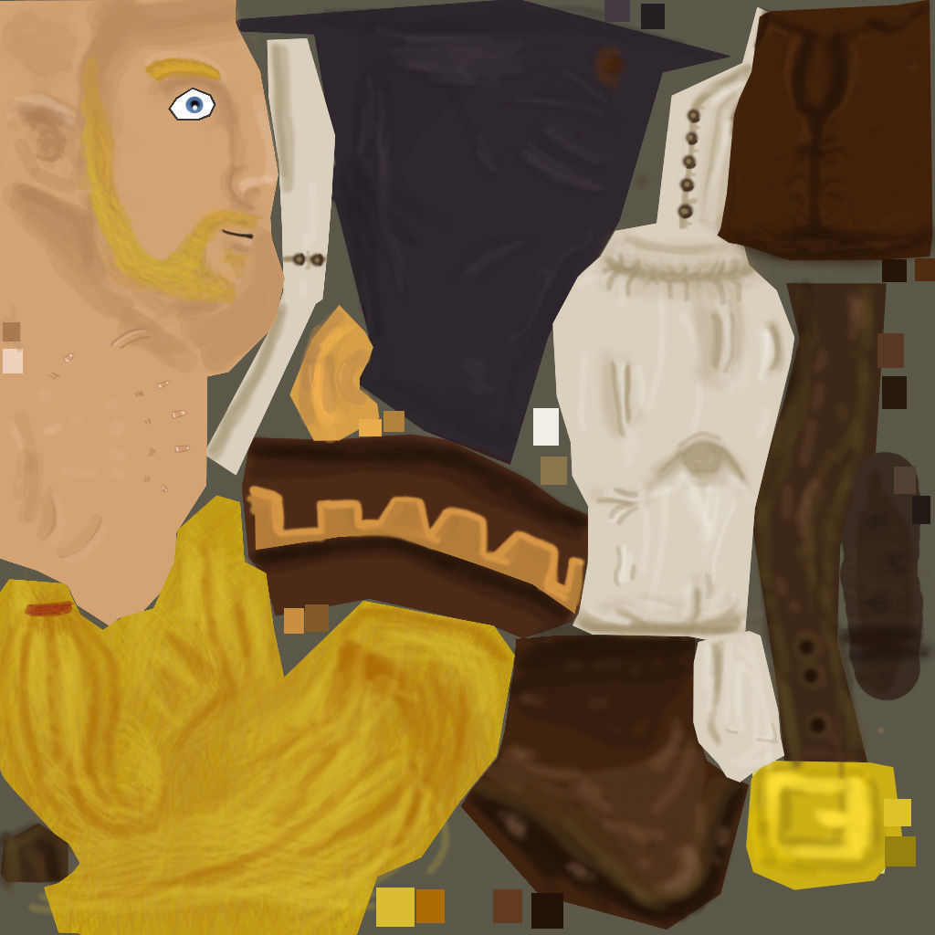 Guybrush Threepwood Low-poly 3D model_17