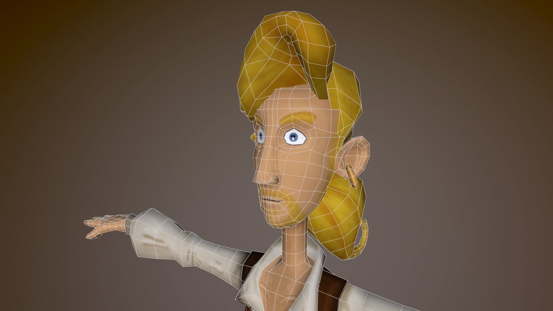 Guybrush Threepwood Low-poly 3D model_9