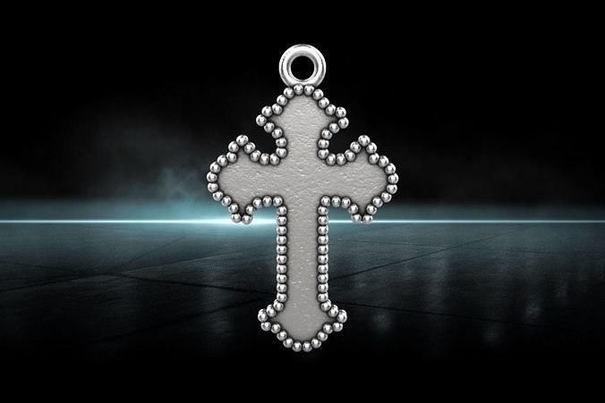Cross pendant 3D print model