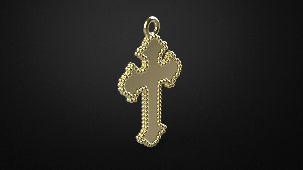 Cross pendant 3D print model_8
