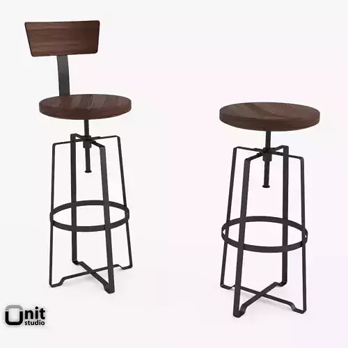 Rustic Industrial Stool by West Elm
