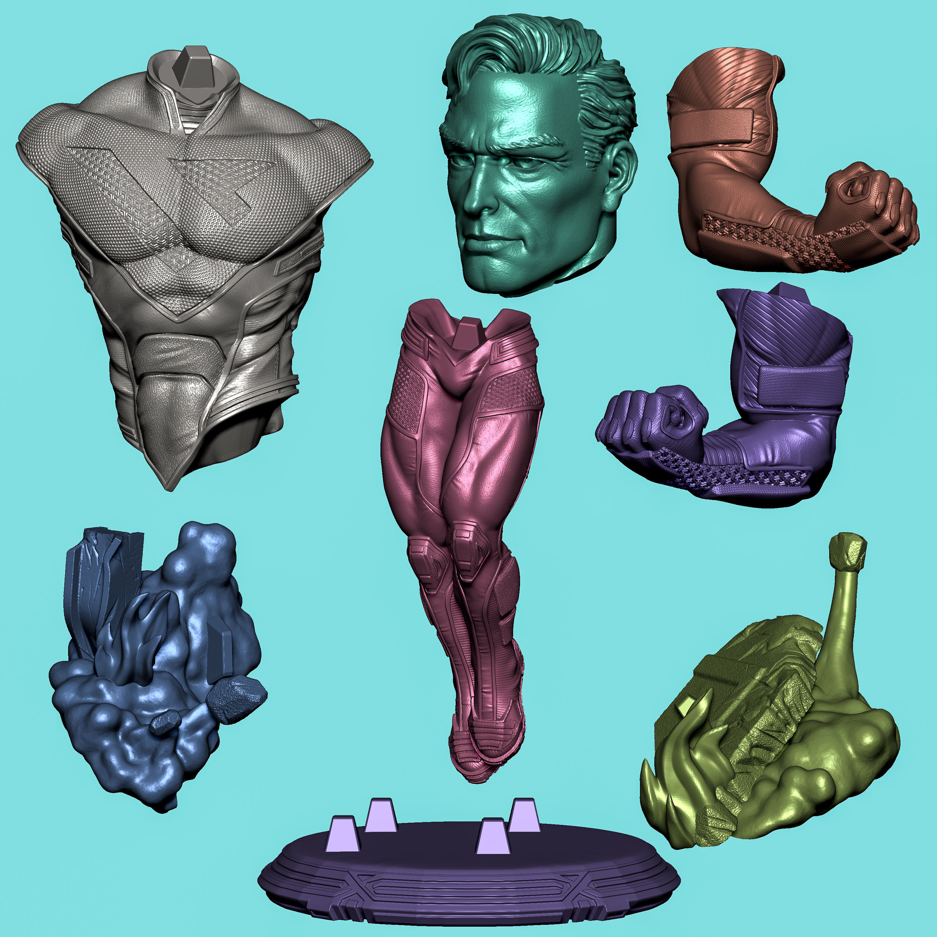 Superman Beyond fan art 3D print model_7