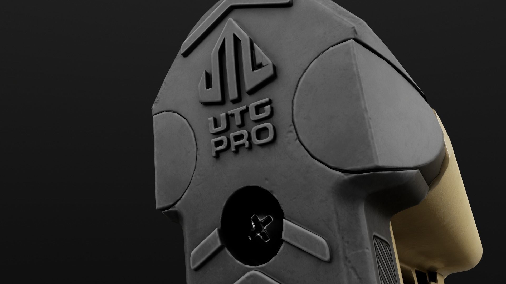 UTG Combat Ops S1 AR15 Collapsible Buttstock Low-poly 3D model_21