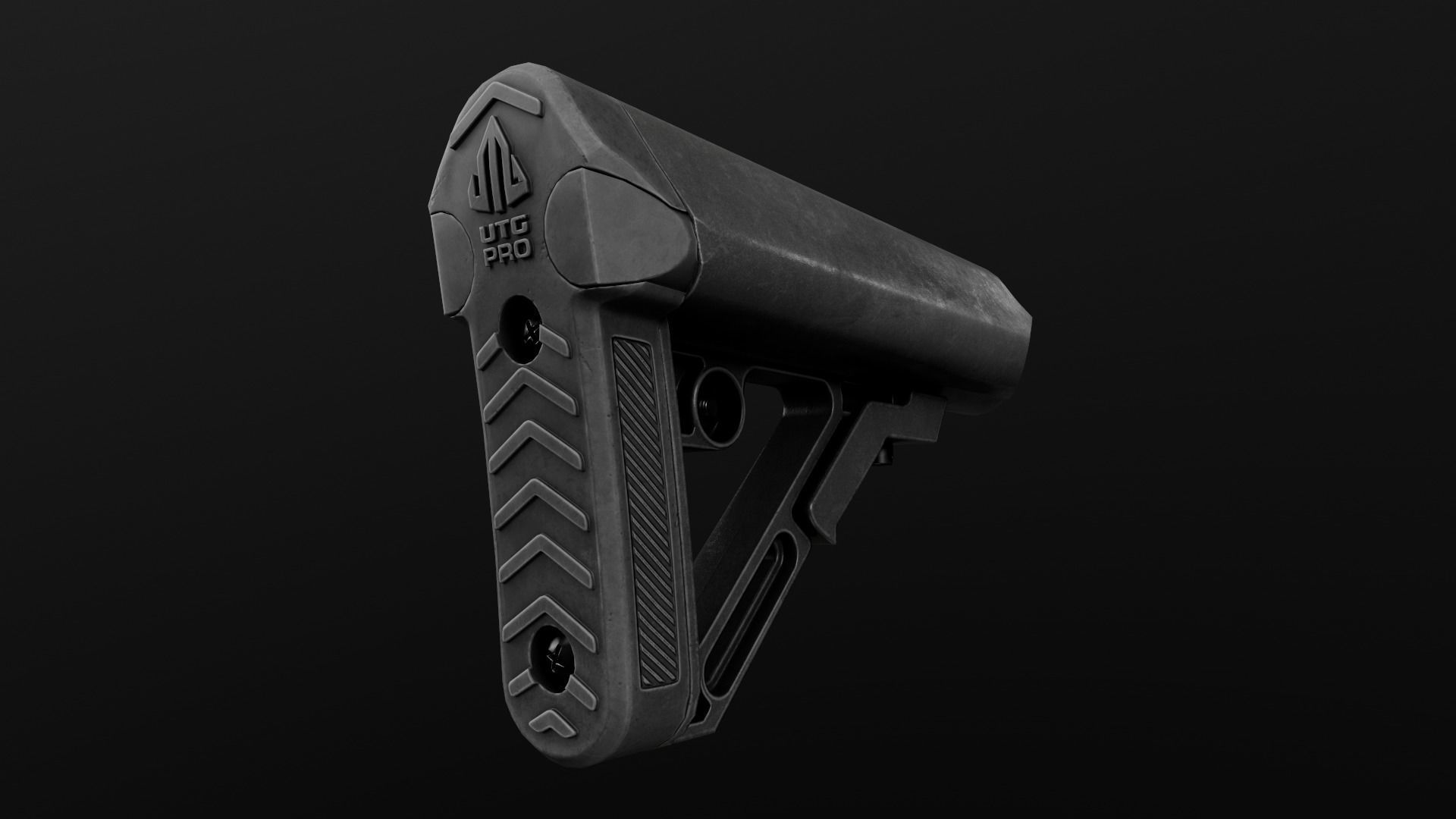 UTG Combat Ops S1 AR15 Collapsible Buttstock Low-poly 3D model_15