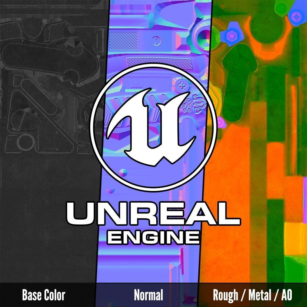 UTG Combat Ops S1 AR15 Collapsible Buttstock Low-poly 3D model_22