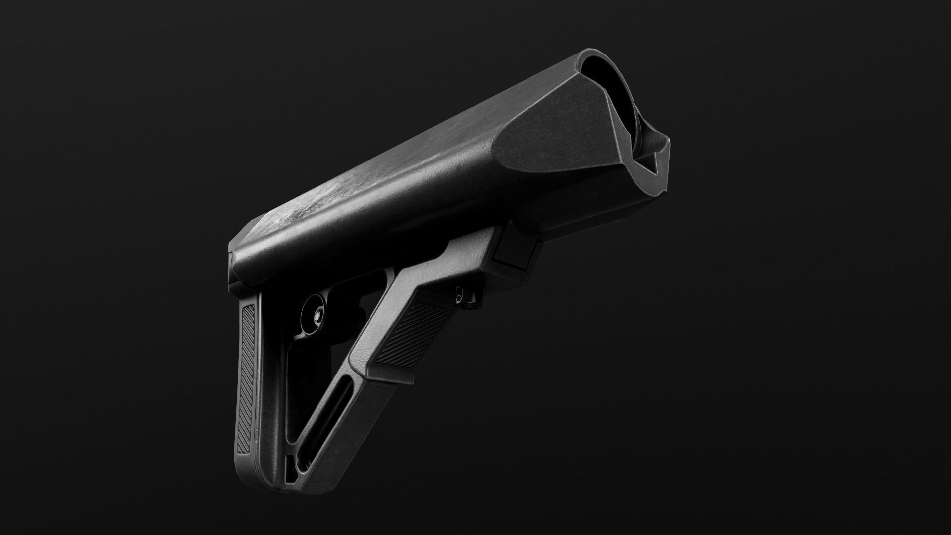 UTG Combat Ops S1 AR15 Collapsible Buttstock Low-poly 3D model_6