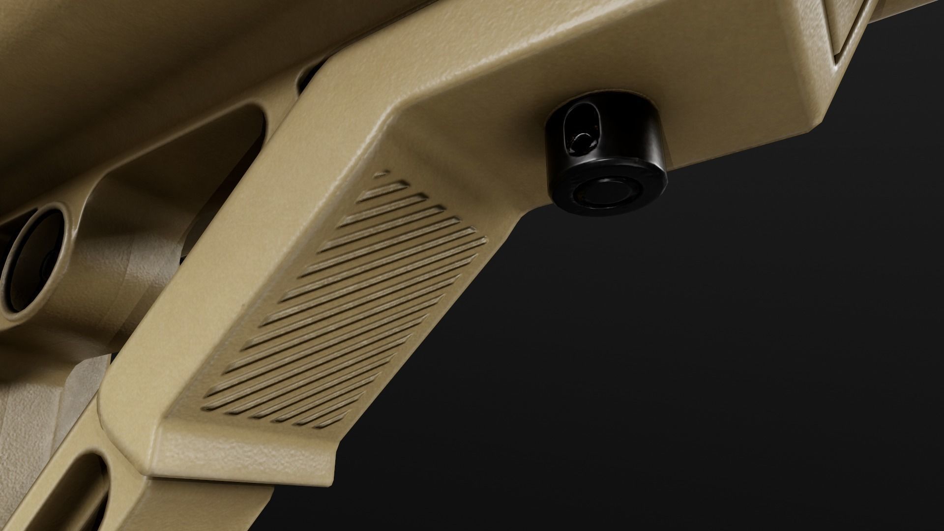 UTG Combat Ops S1 AR15 Collapsible Buttstock Low-poly 3D model_18