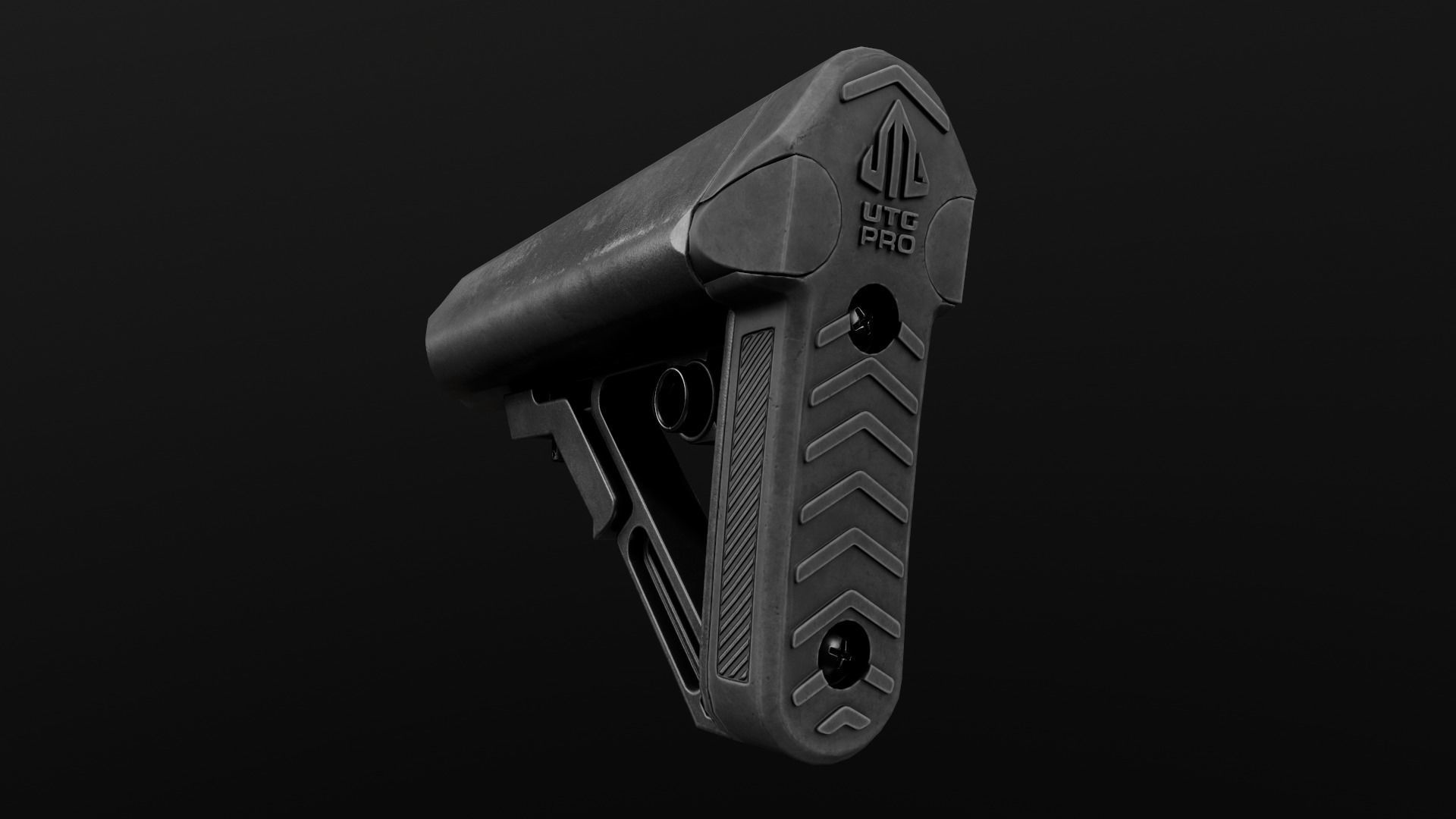 UTG Combat Ops S1 AR15 Collapsible Buttstock Low-poly 3D model_12