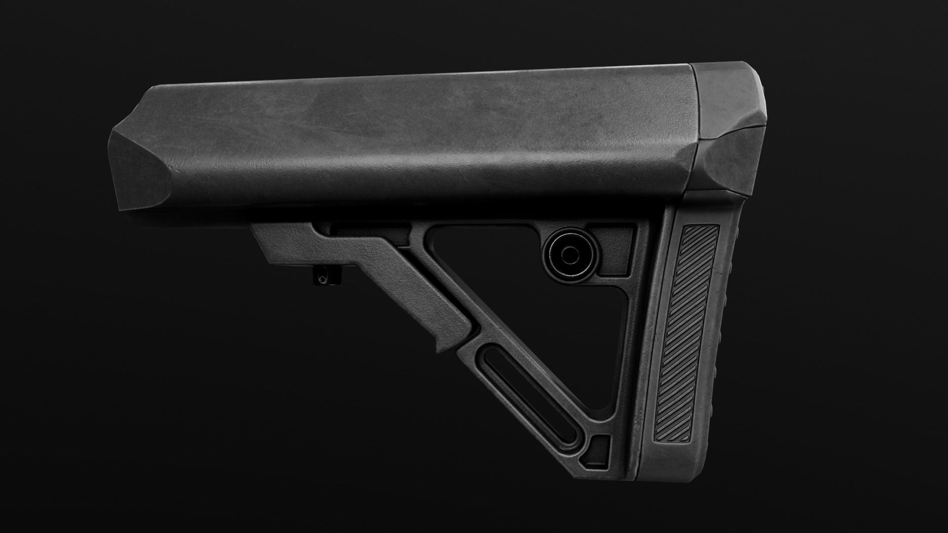UTG Combat Ops S1 AR15 Collapsible Buttstock Low-poly 3D model_10