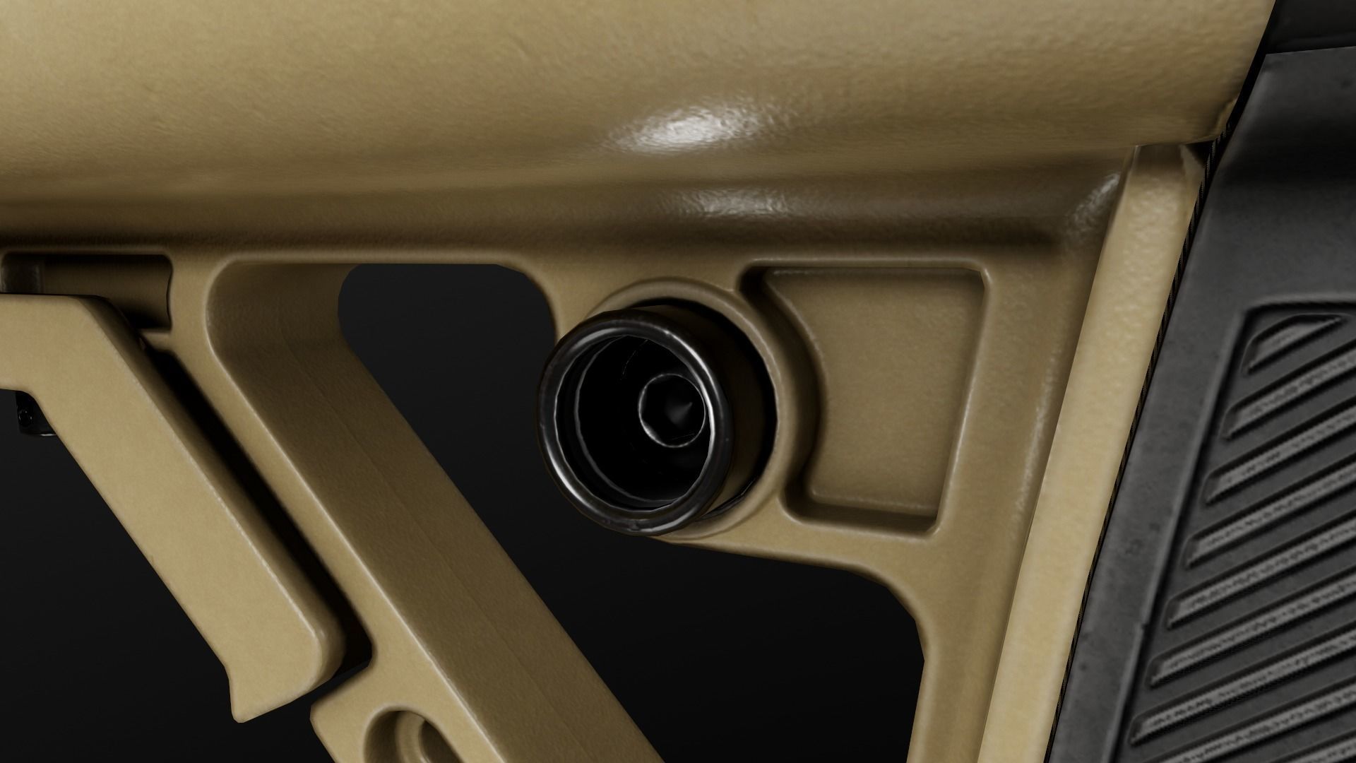 UTG Combat Ops S1 AR15 Collapsible Buttstock Low-poly 3D model_19