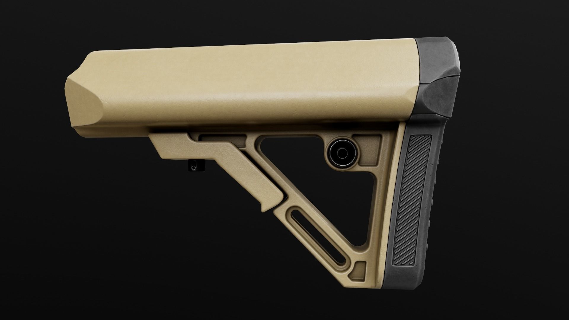 UTG Combat Ops S1 AR15 Collapsible Buttstock Low-poly 3D model_11