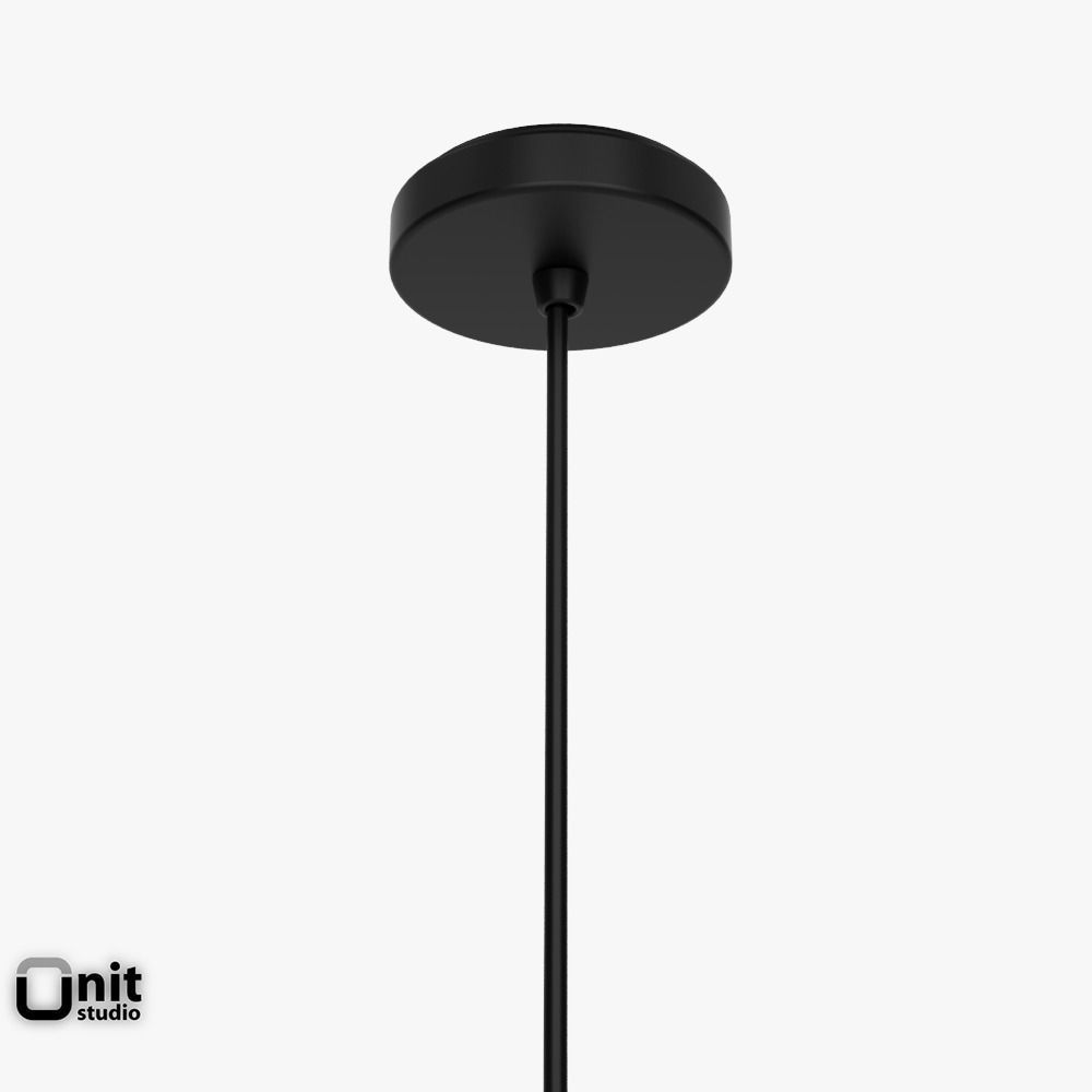 Glass Jar pendant light by West Elm 3D model_4