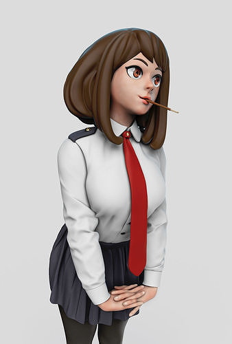 Uraraka School Dress STL - My Hero Academia 3D print model