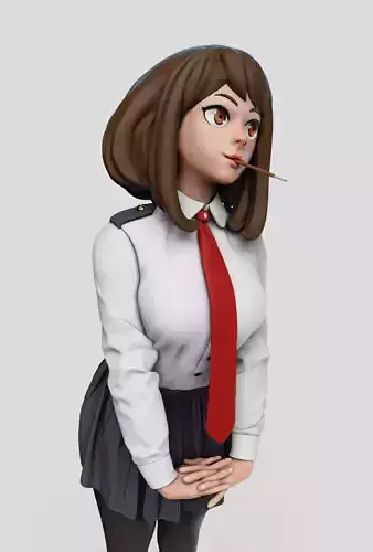Uraraka School Dress STL - My Hero Academia 3D print model