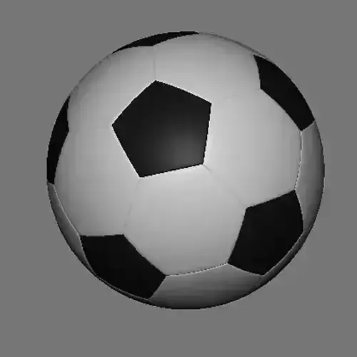 High poly Football soccer ball