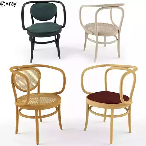 Armchair 209 210 by Thonet 3D model