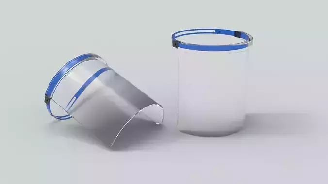 Protective Face Shield 3D Model  - Corona Face Shield
