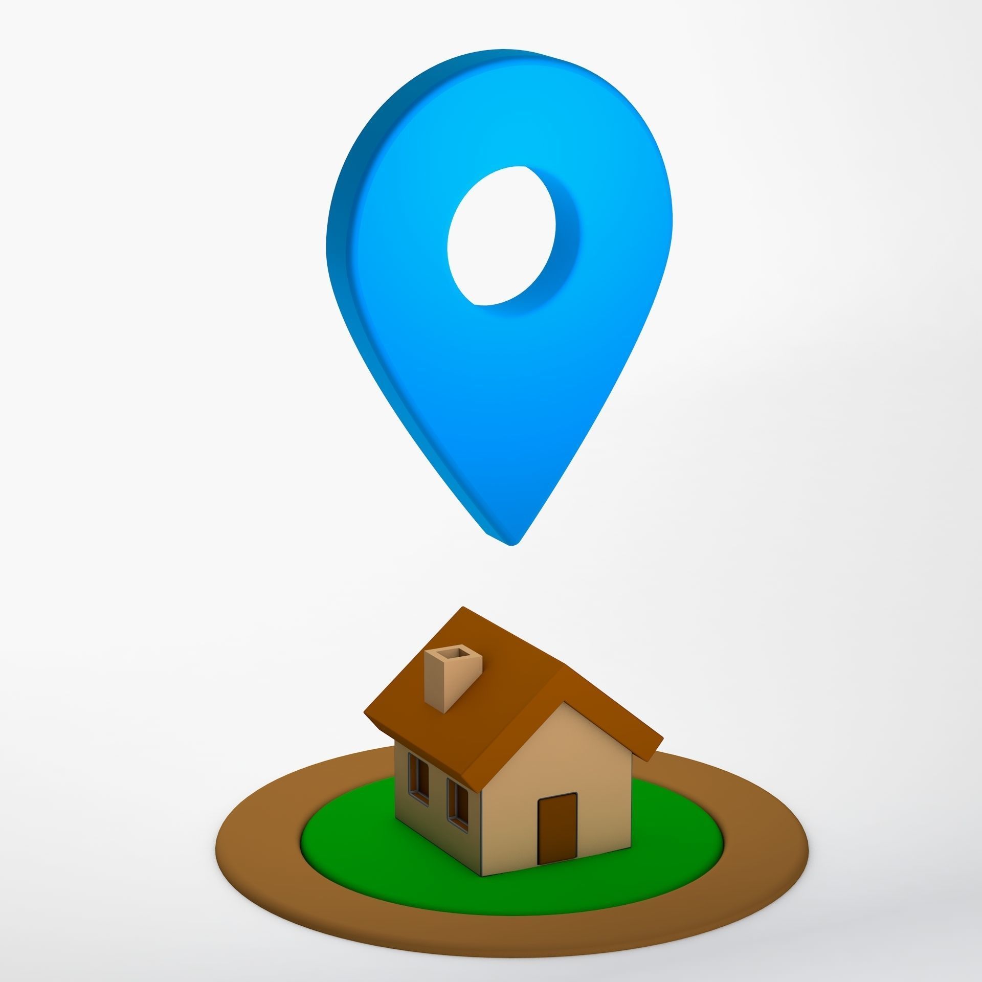 Location - Home Low-poly 3D model_3