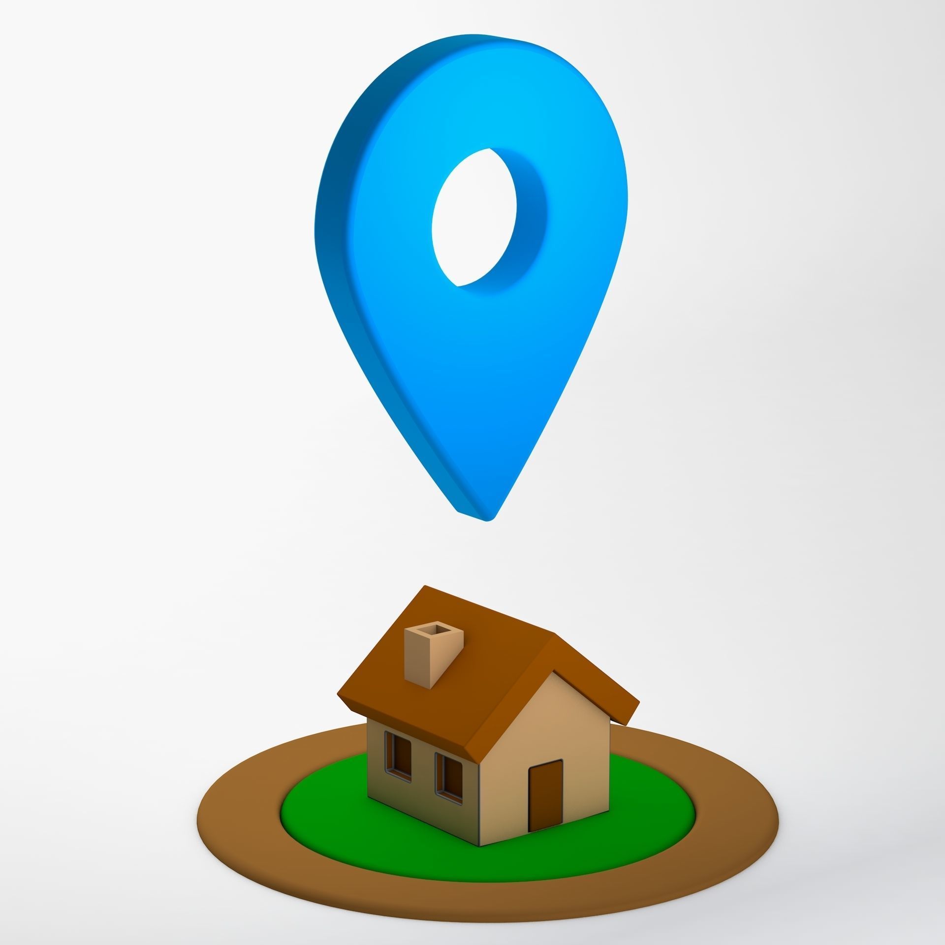 Location - Home Low-poly 3D model_2