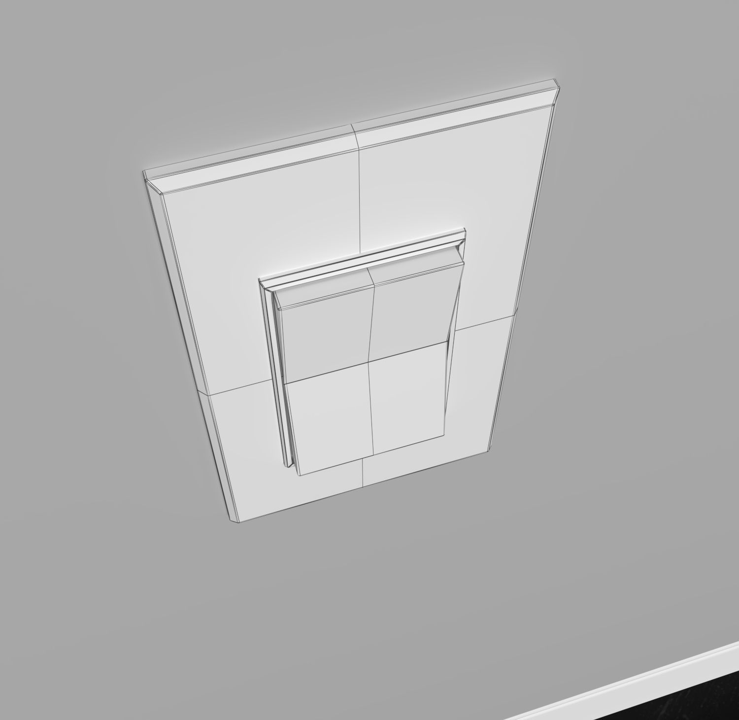 Single Light Switch Low-poly 3D model_4