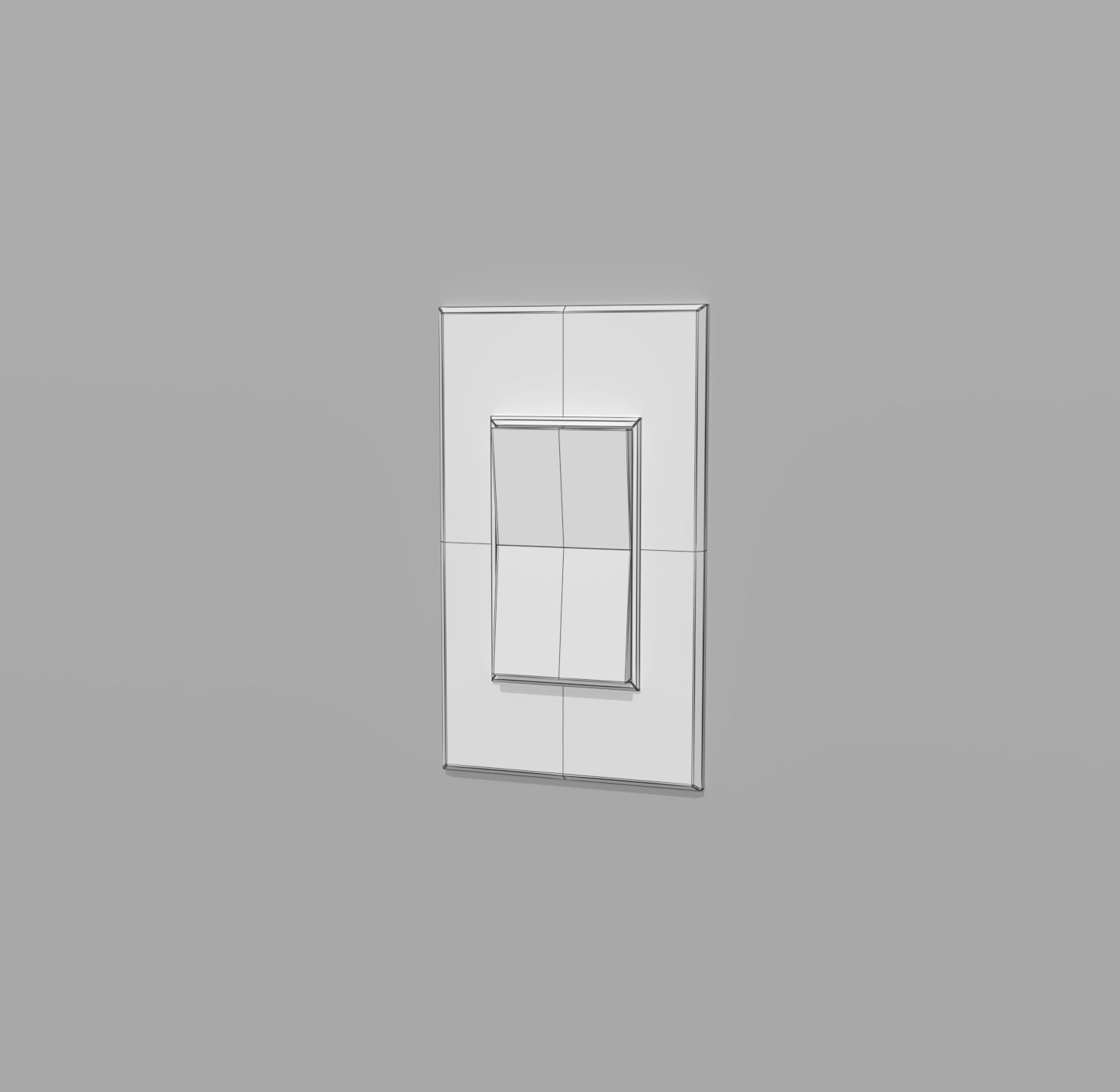 Single Light Switch Low-poly 3D model_5