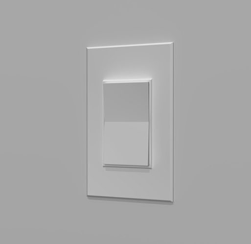 Single Light Switch Low-poly 3D model