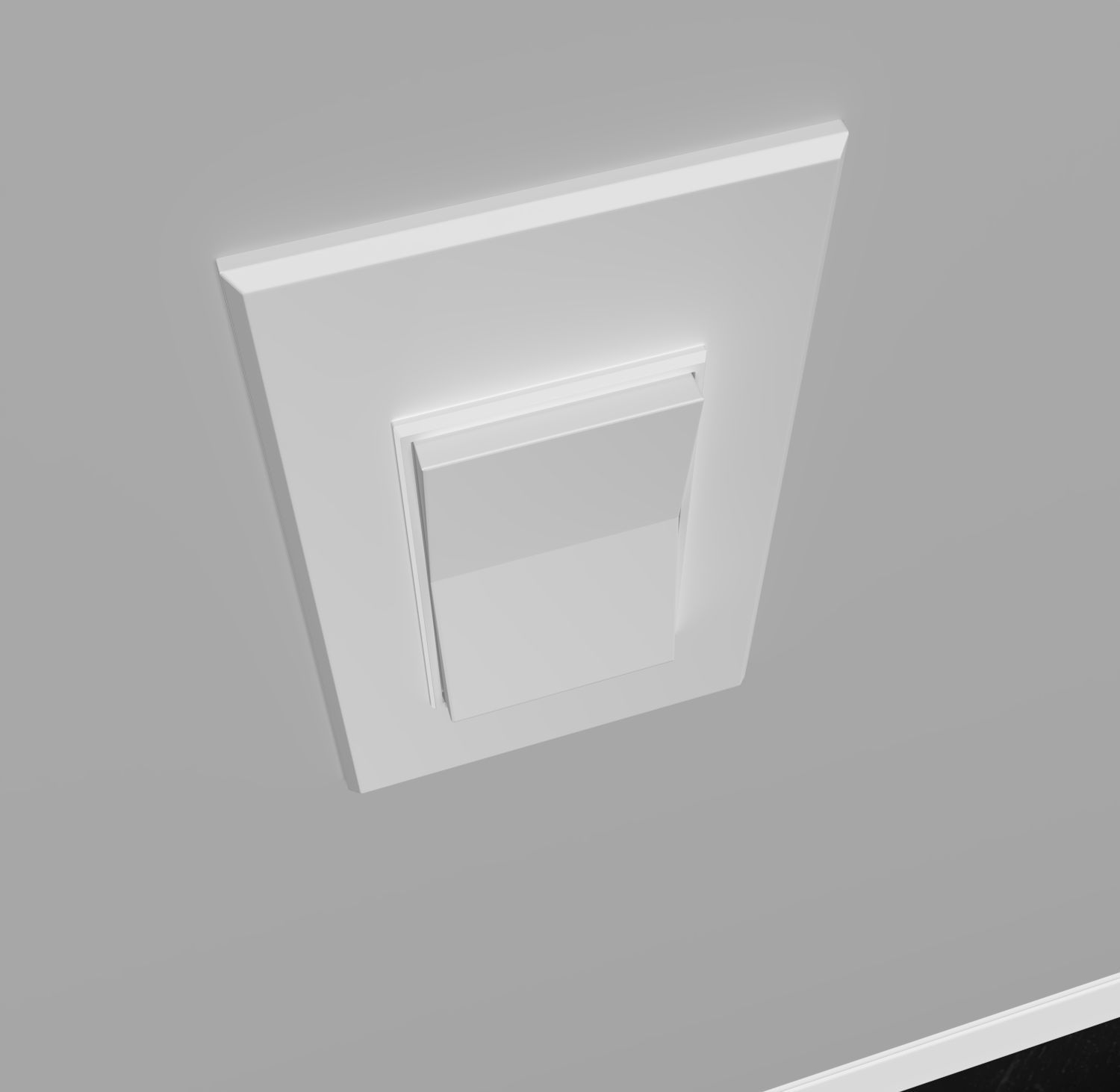 Single Light Switch Low-poly 3D model_3