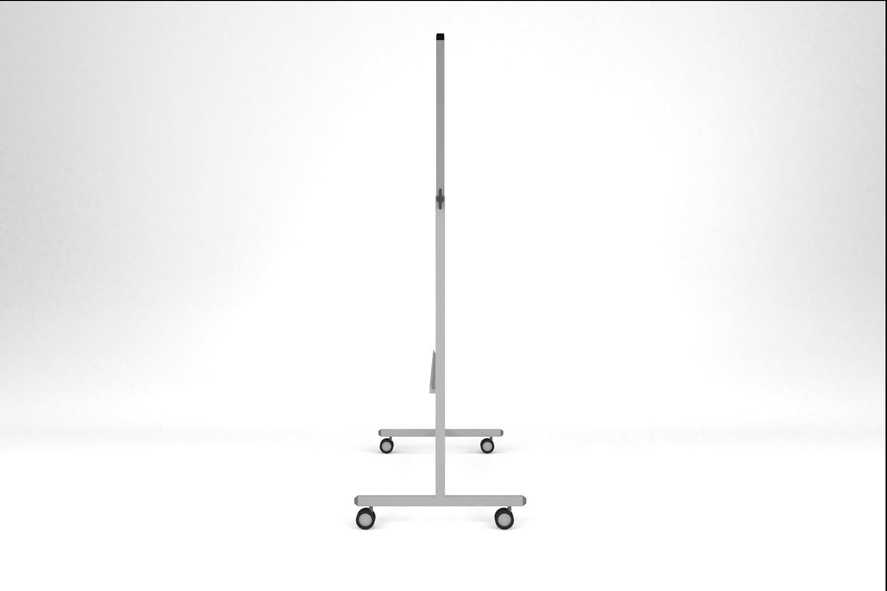 Whiteboard on Wheels Projection Screen for Projector Low-poly 3D model_3