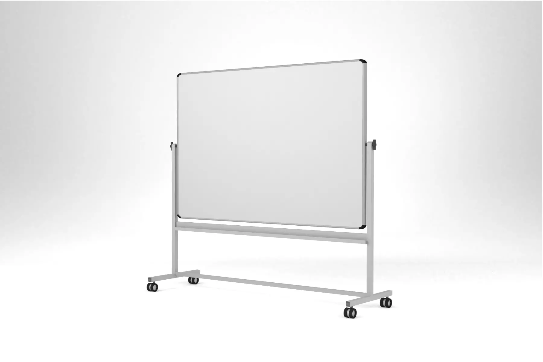Whiteboard on Wheels Projection Screen for Projector Low-poly 3D model_0