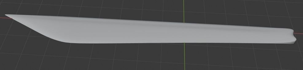 Medieval Style Falchion Low-poly 3D model_2