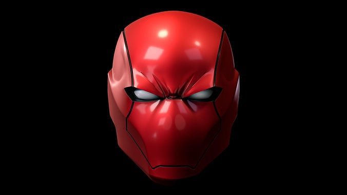 Red Hood Rebirth Helmet 3D Model Printing STL OBJ 3D print model