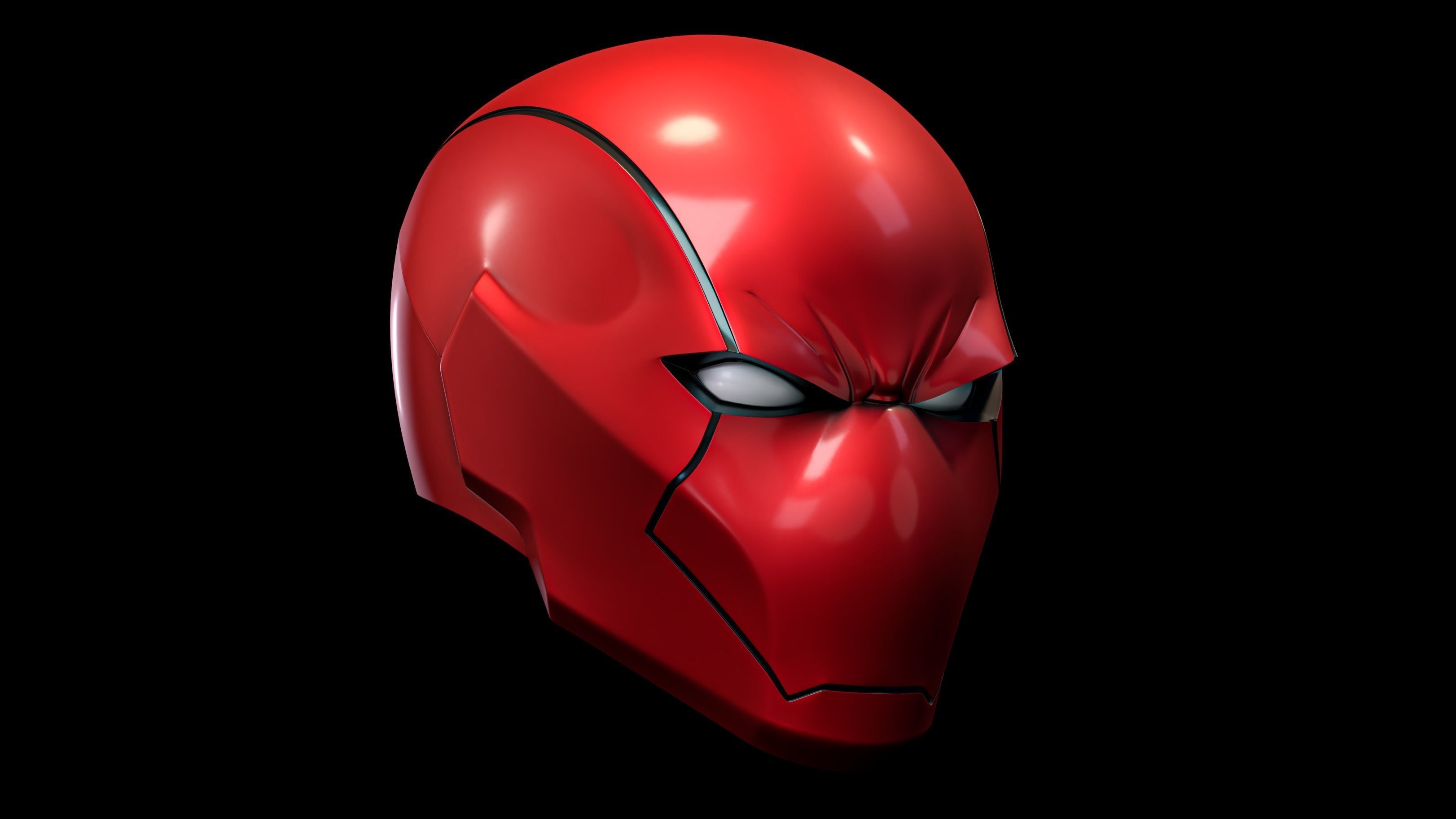 Red Hood Rebirth Helmet 3D Model Printing STL OBJ 3D print model_2