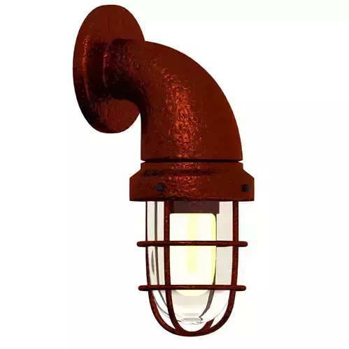 INDUSTVILLE industrial outdoor wall light in rust