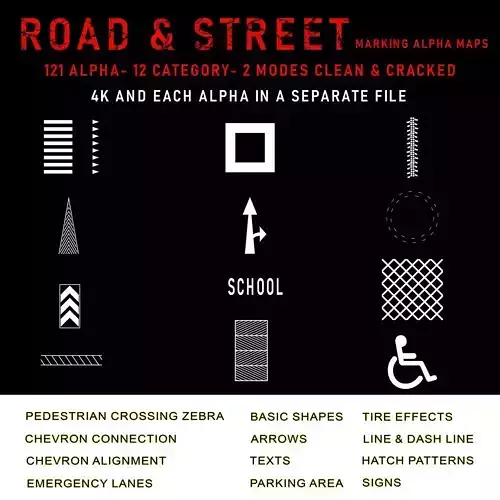 Road and Street Alpha Maps