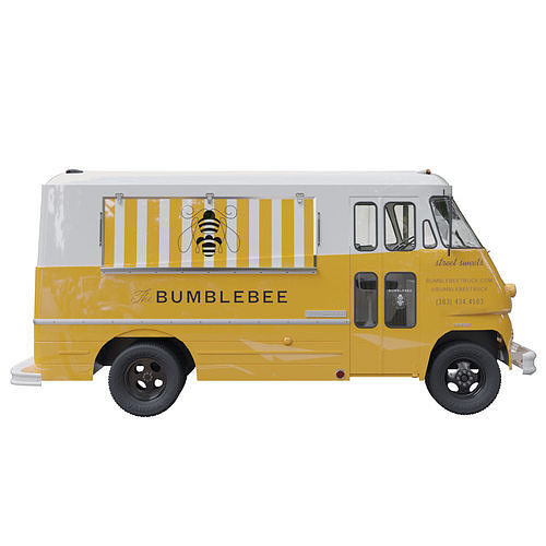 Food truck chevrolet 3D model 5